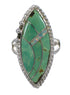 Southwestern Turquoise Opal Silver Ring Size 5-1/4 YX88829
